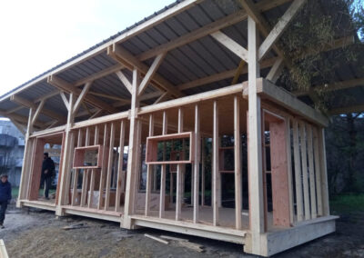 Grenoble - Construction maison ossature bois isolée en paille