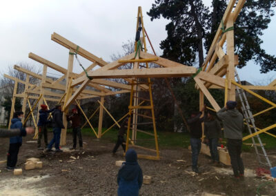 Grenoble - Construction maison ossature bois isolée en paille